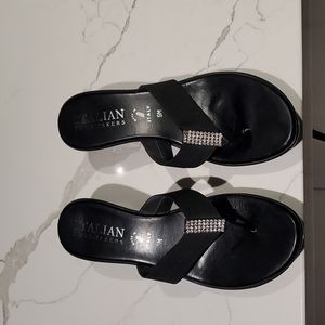 Italian shoe makers size 9 wedge  heel sandel